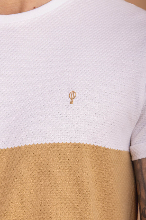 Celopman Camiseta Estructura Panelada beige