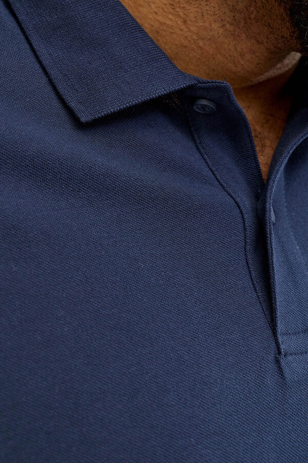 Jack & Jones PLUS Polo b&aacute;sico manga curta azul
