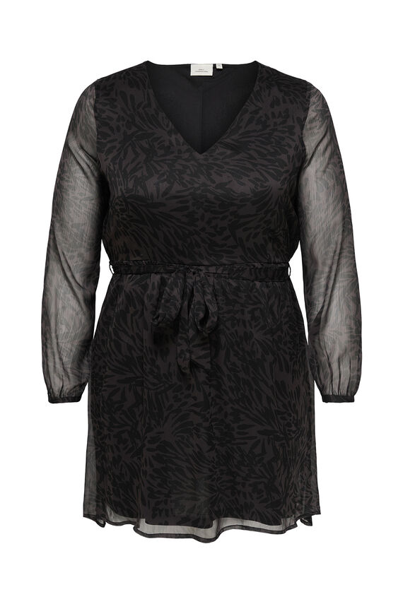 Vestido corto gasa talla grande