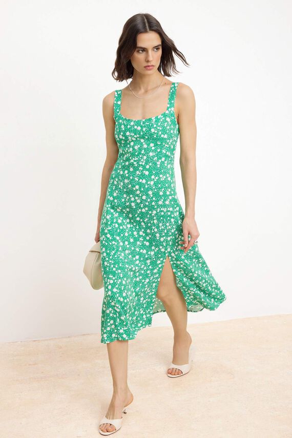Vestido midi estampado