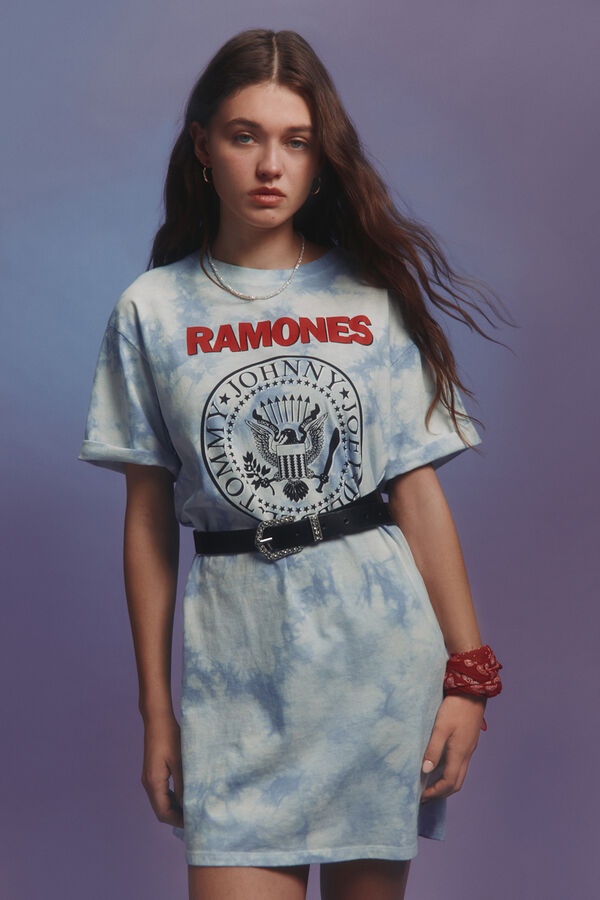 Springfield "Ramones" T-shirt dress blue