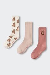 Springfield Kids Pack meias ursos menina rosa