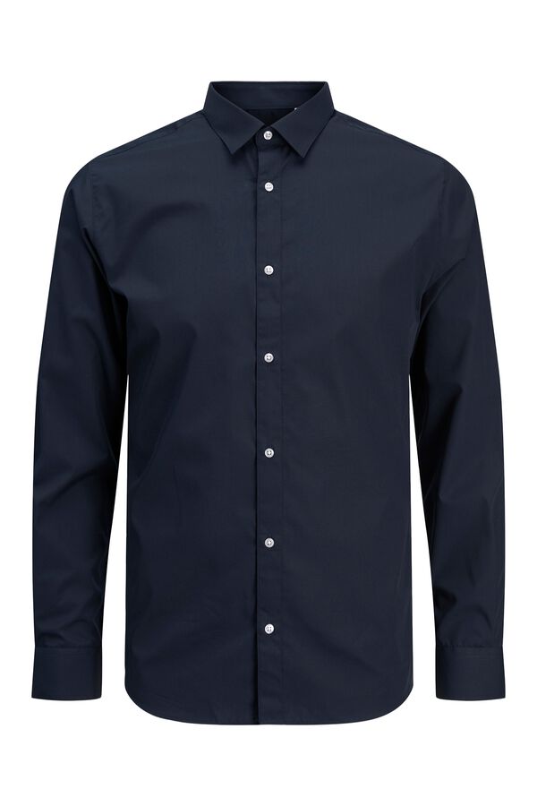 Jack & Jones PLUS Camisa de popelina de manga comprida azul