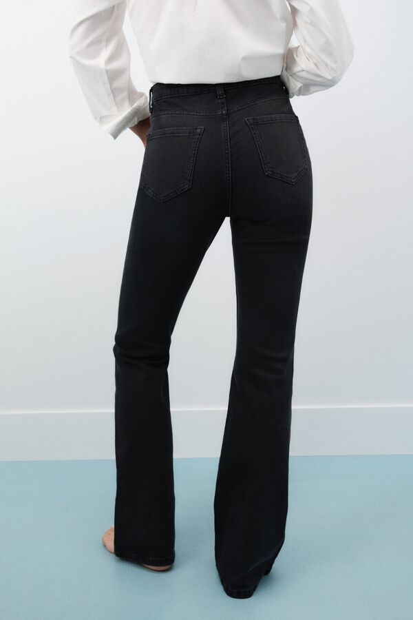 Springfield Jeans bootcut tiro alto negro