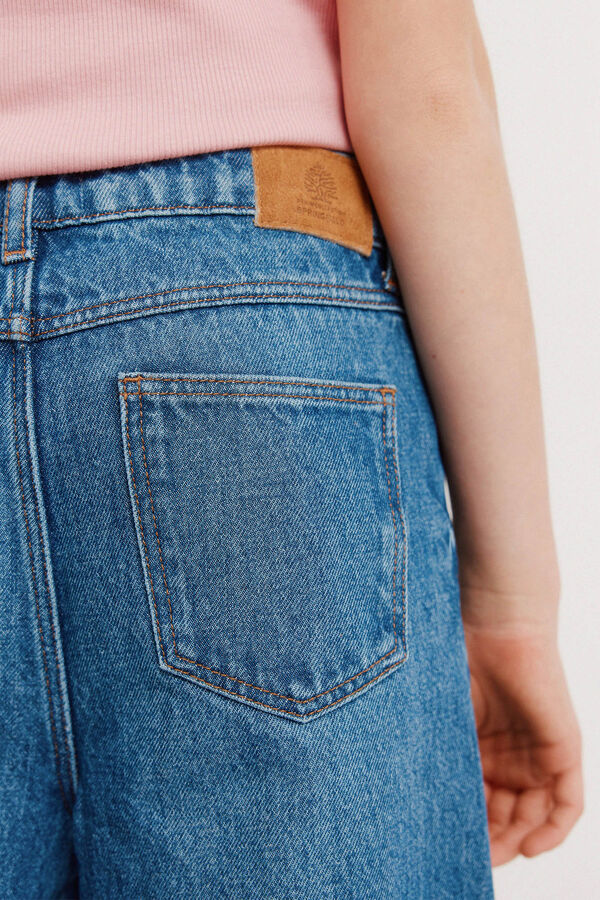 Springfield Kids Jeans culotte para menina azul