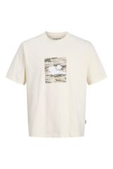 Jack & Jones T-shirt regular fit em algod&atilde;o estampado