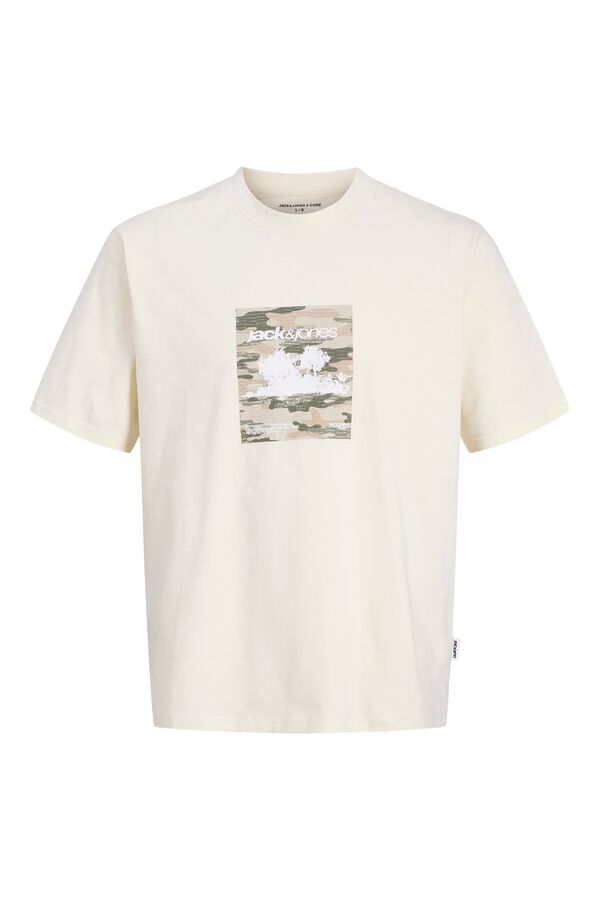 Jack & Jones T-shirt regular fit em algod&atilde;o estampado