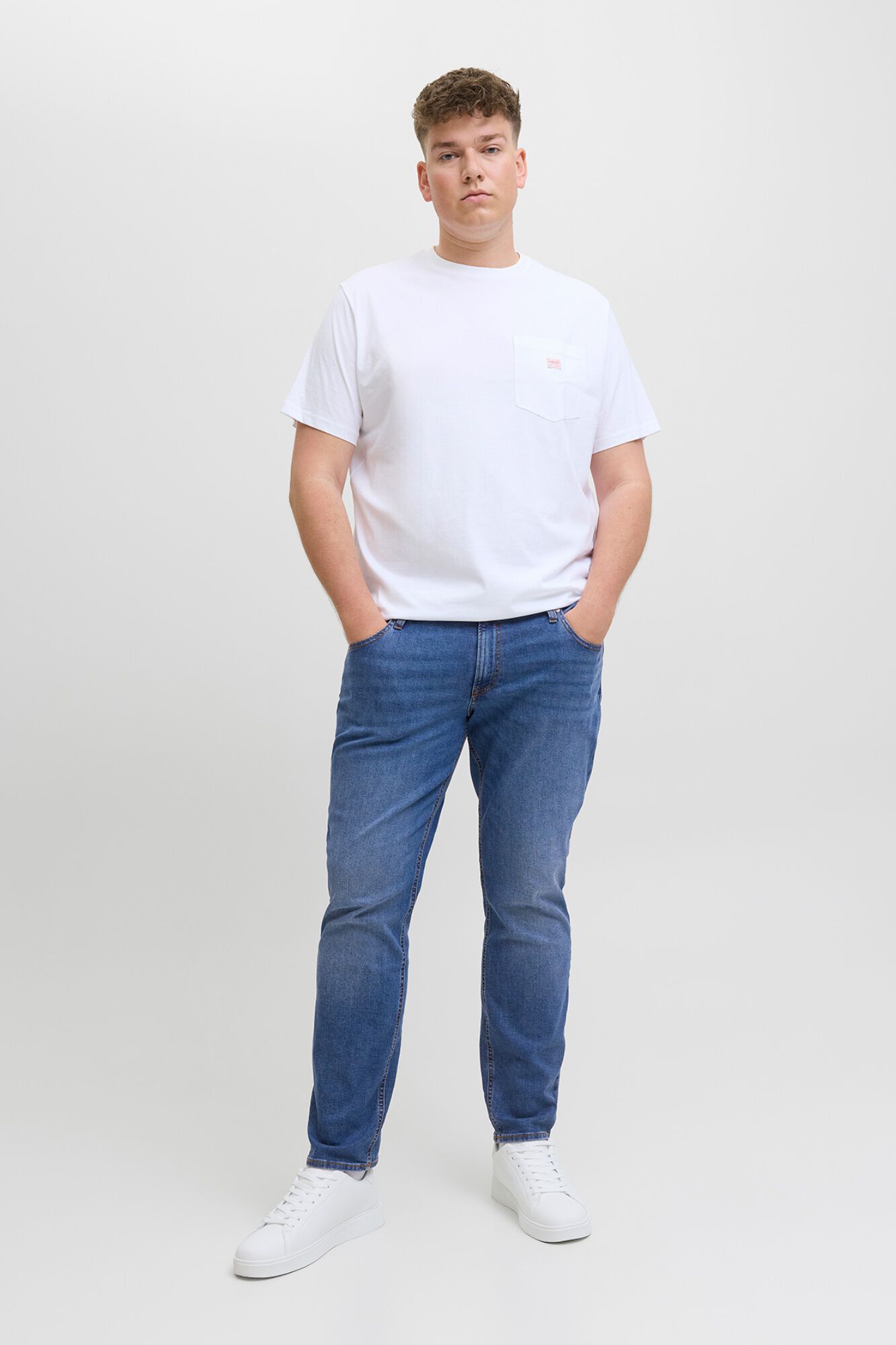 Jack & Jones PLUS cal&ccedil;a jeans slim fit de cinco bolsos