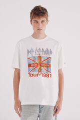 Springfield Def Leppard T-shirt beige