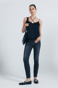 Springfield Calça jeans slim cropped