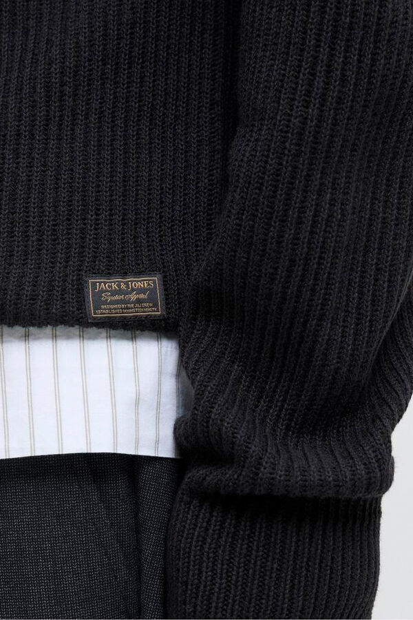 Jack & Jones Structured jersey-knit jumper black
