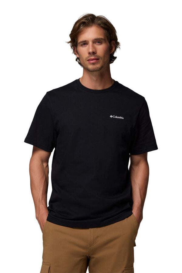 Columbia T-shirt com estampado de natureza nas costas preto