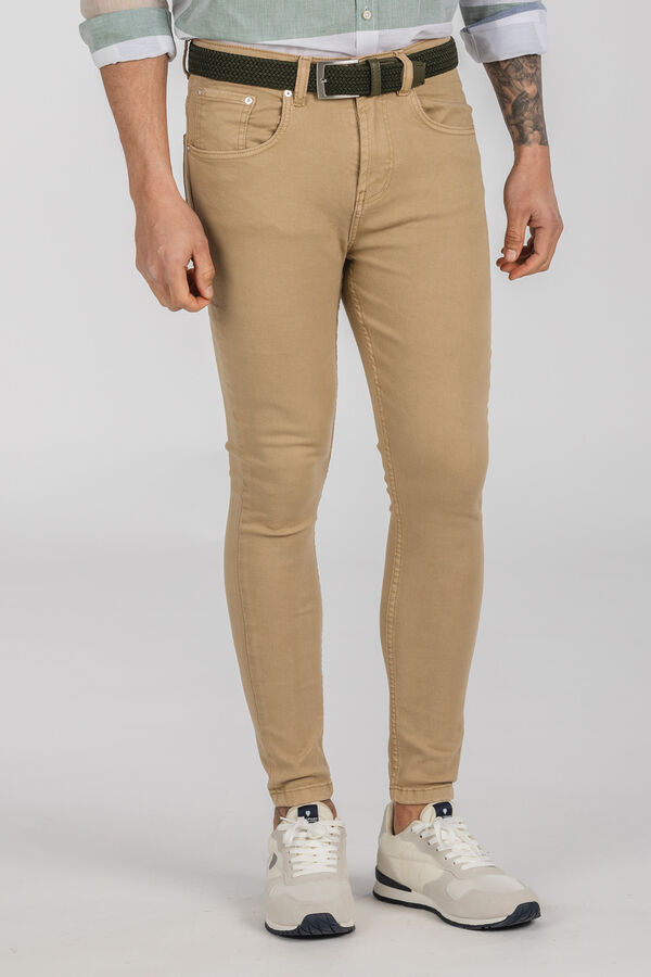 Celopman Calças 5 Bolsos Skinny  vison