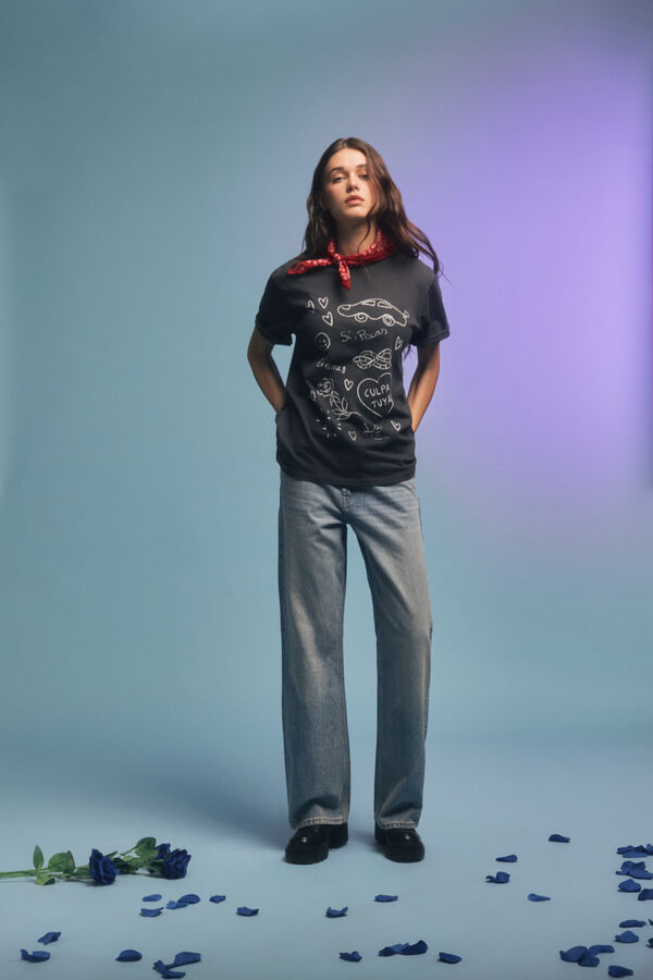 Springfield Camisola gráfica cinzento
