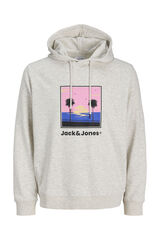 Jack & Jones Sweatshirt com capuz em algod&atilde;o macia branco
