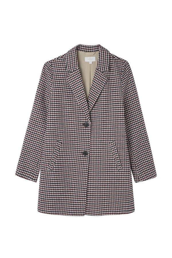 Springfield A-line checkered coat lavender