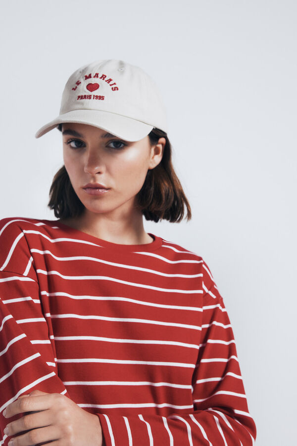 Springfield Sailor striped t-shirt burgundy
