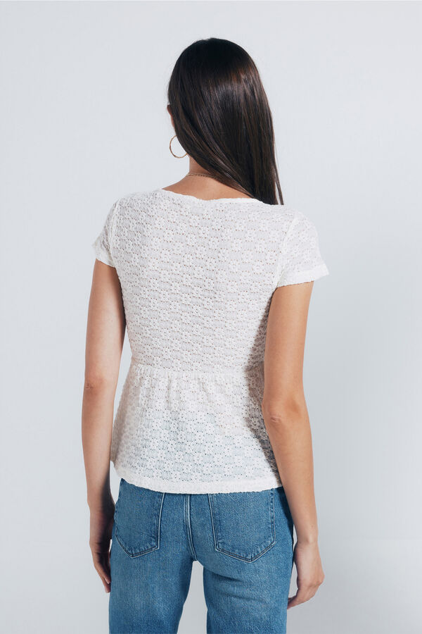 Springfield Top texturizado liso estampado