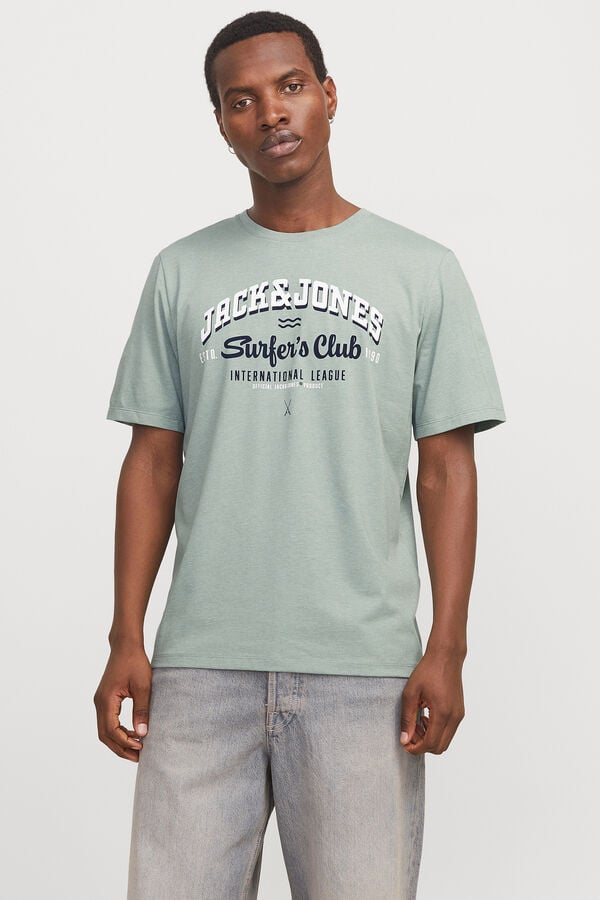 Jack & Jones T-shirt padr&atilde;o fit verde