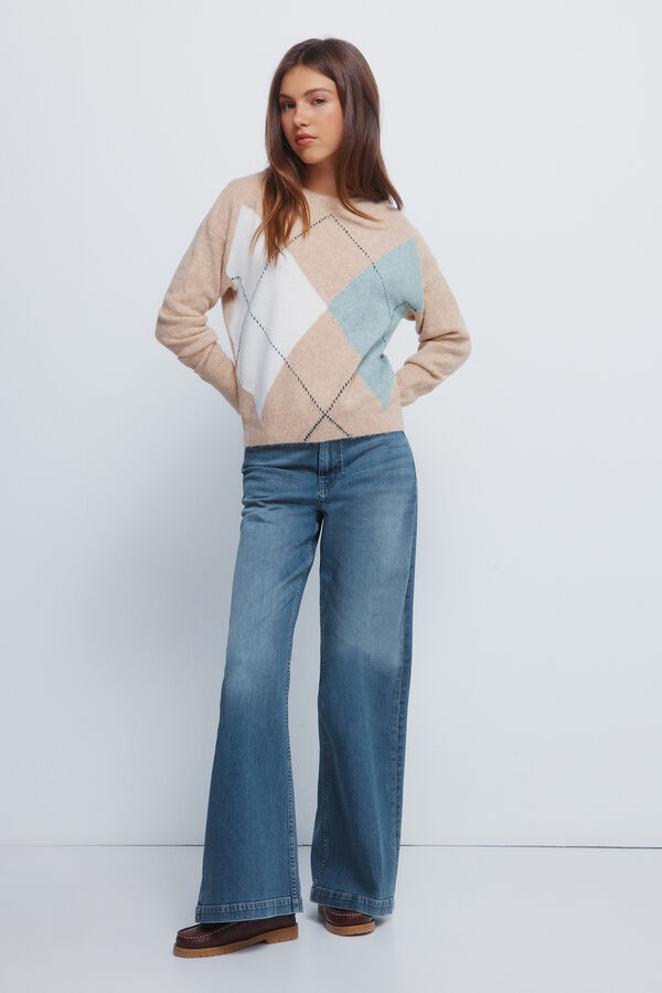 Springfield Camisola frontal em formato de diamante vison