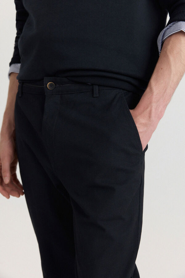 Springfield Micro-print slim fit chinos blue