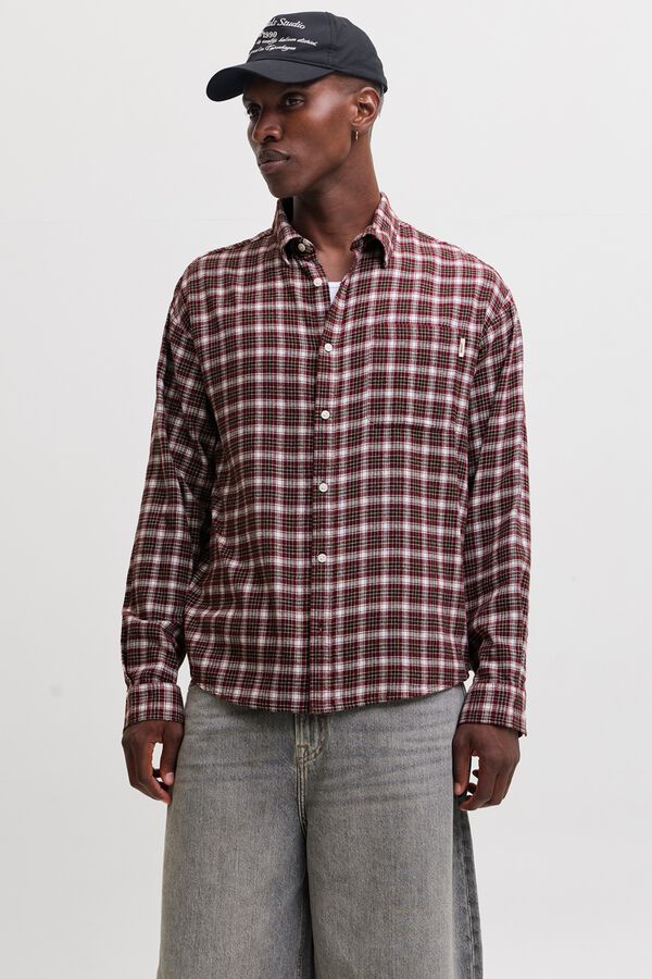 Jack & Jones Camisa de flanela rosa