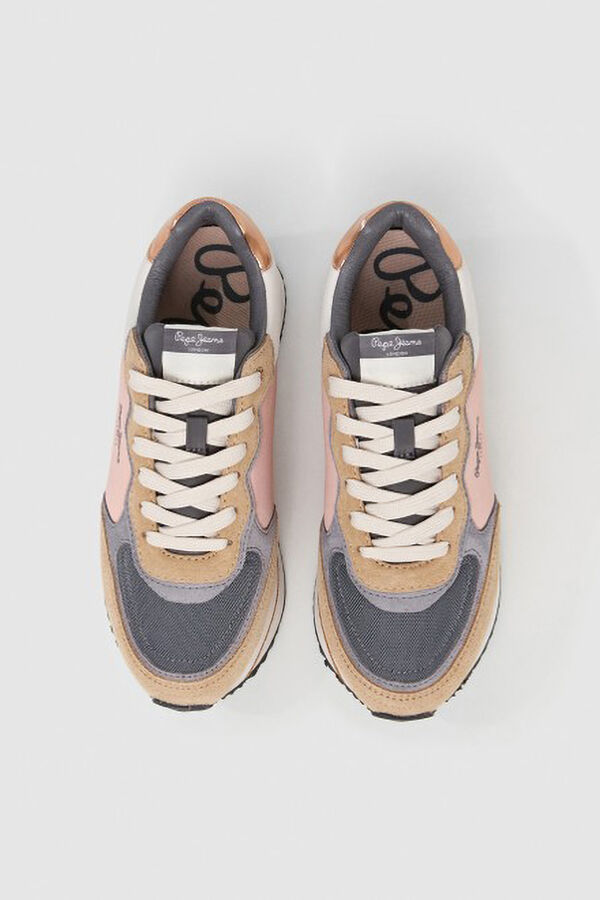 Pepe Jeans Tênis de camurça e glitter vison