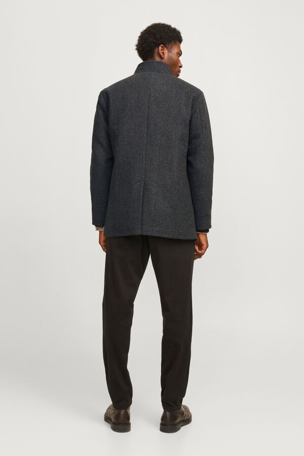 Jack & Jones Sobretudo curto de l&atilde; cinzento
