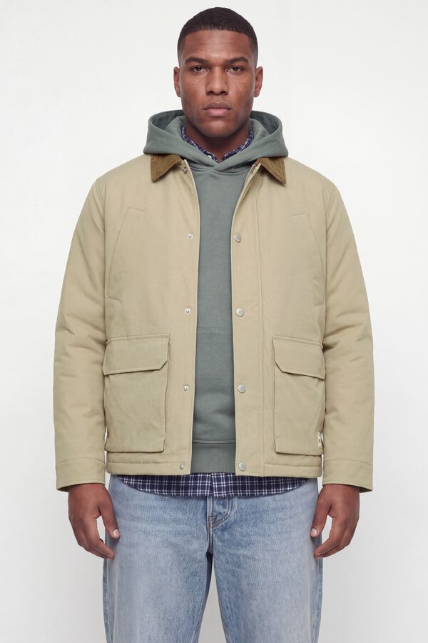 Jack & Jones PLUS Blus&atilde;o acolchoado cinzento