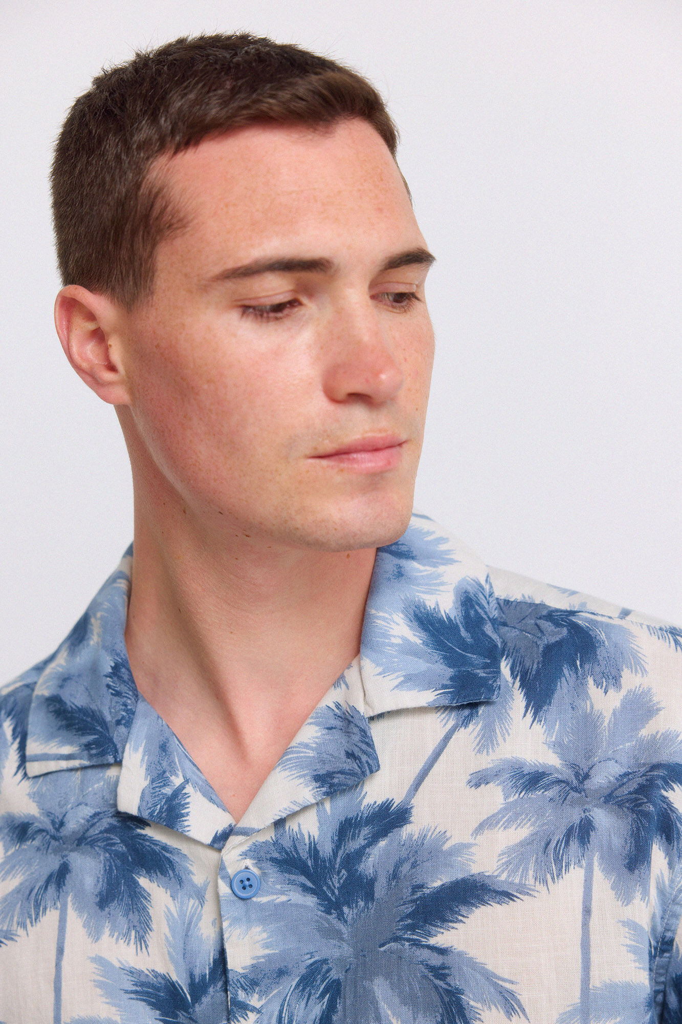 Springfield Camisa de manga curta bowling estampada