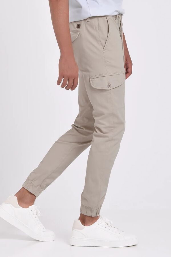JVZ Cal&ccedil;a jogger cargo bege