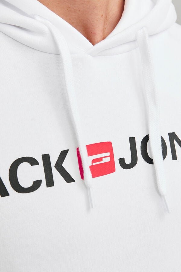 Jack & Jones Sweatshirt logo capuz branco