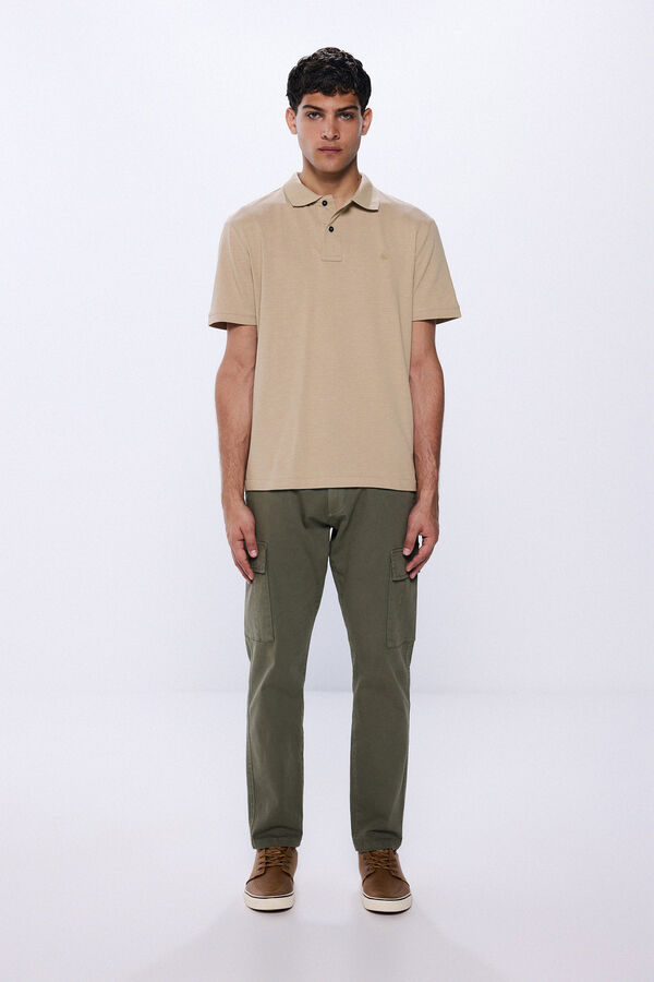 Springfield Polo piqué regular fit camel