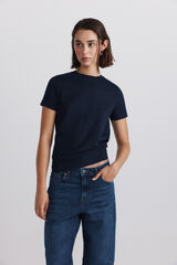 Springfield T-shirt b&aacute;sica em algod&atilde;o lisa preto