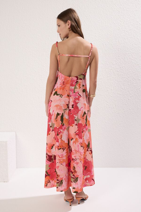 Trendyol Vestido maxi com costas abertas branco