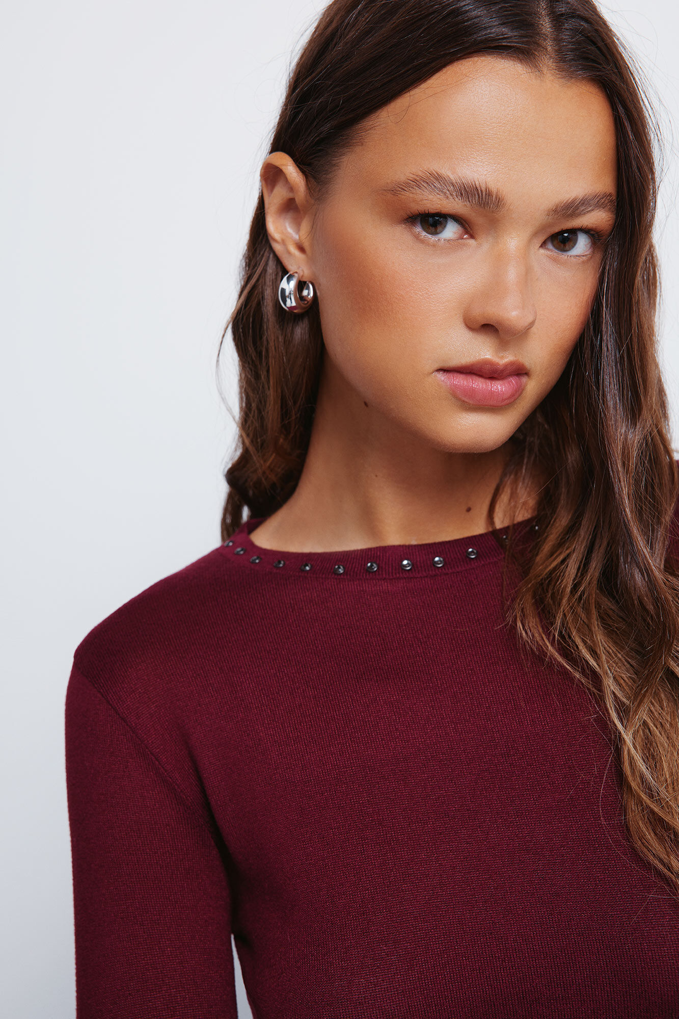 Springfield Camiseta cuello tachas