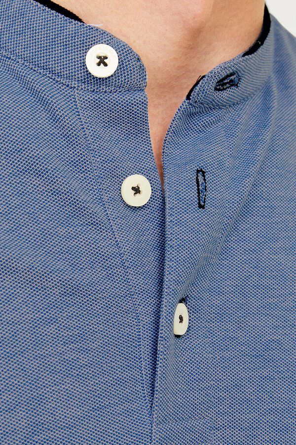 Jack & Jones Polo slim fit gola mao azul