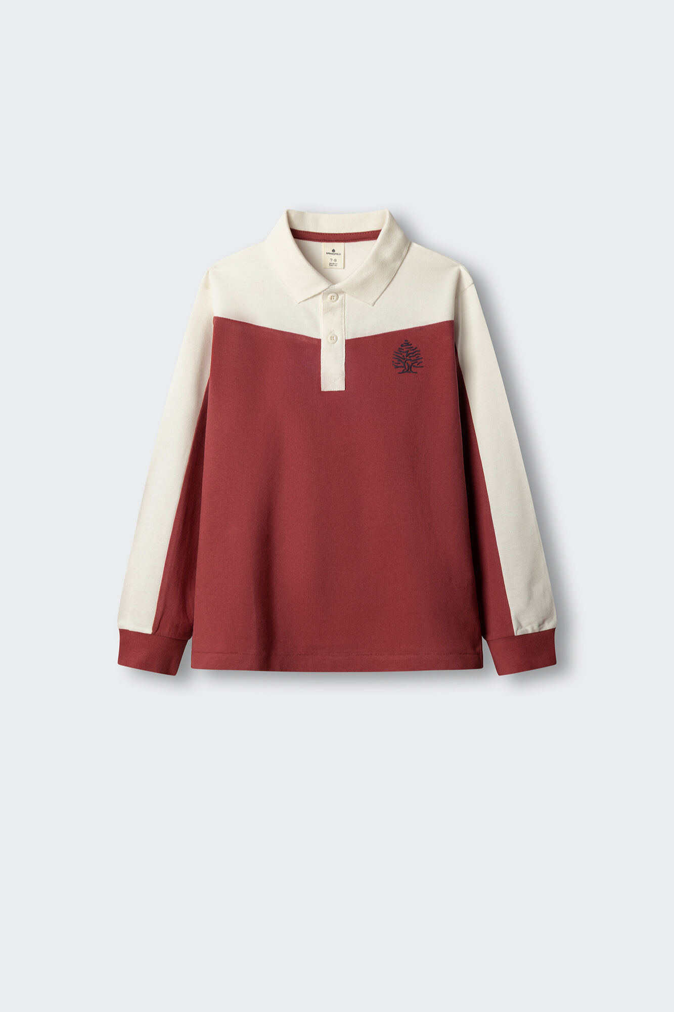 Springfield Kids Polo de manga comprida com cortes para menino