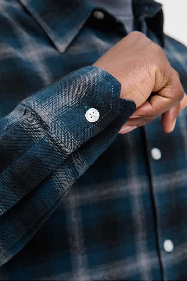 Jack & Jones Camisa xadrez azul