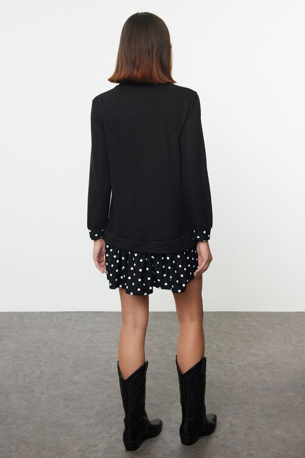 Trendyol Vestido mini de malha preto