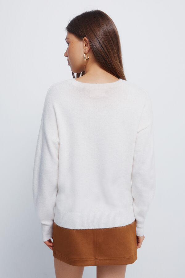 Springfield Camisola frontal em formato de diamante cru