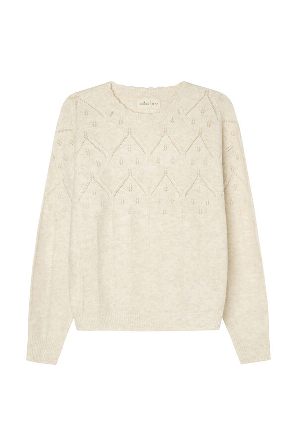 Springfield Front pointelle sweater ecru