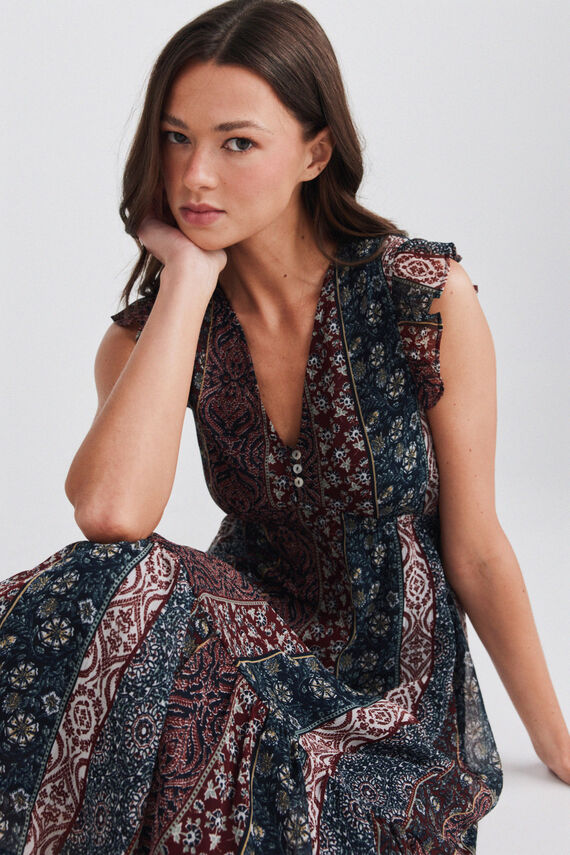 Vestido volantes cenefa