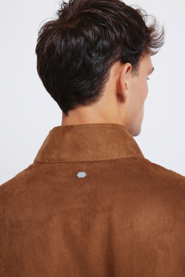 Springfield Blusão acolchoado com efeito de camurça camel