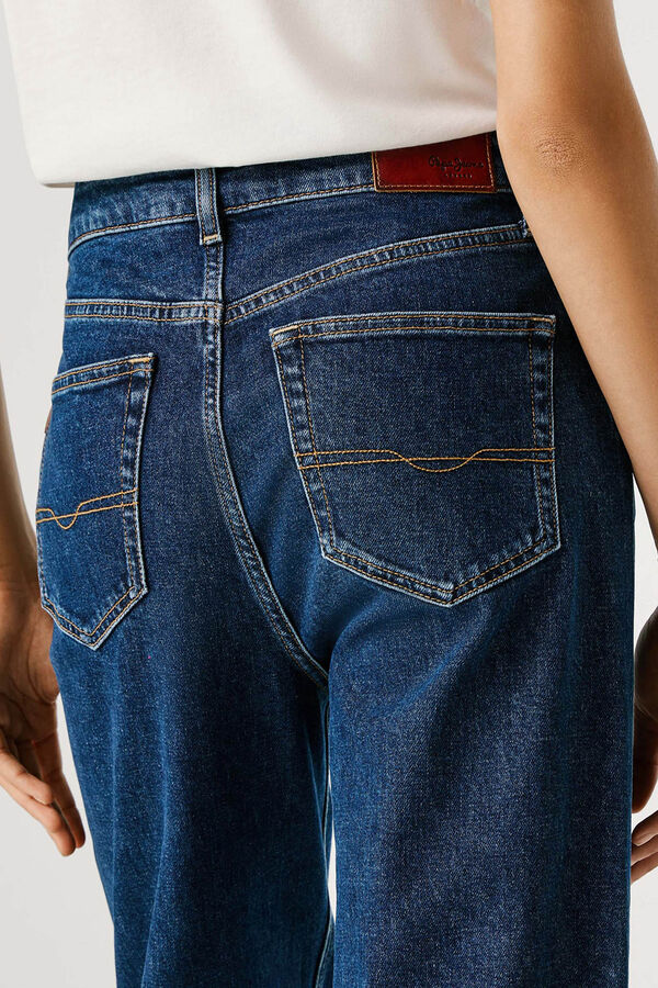 Pepe Jeans Pantal&oacute;n vaquero recto tiro ultra alto azul