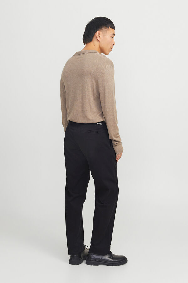 Jack & Jones Cal&ccedil;as chino relaxed cintura m&eacute;dia preto