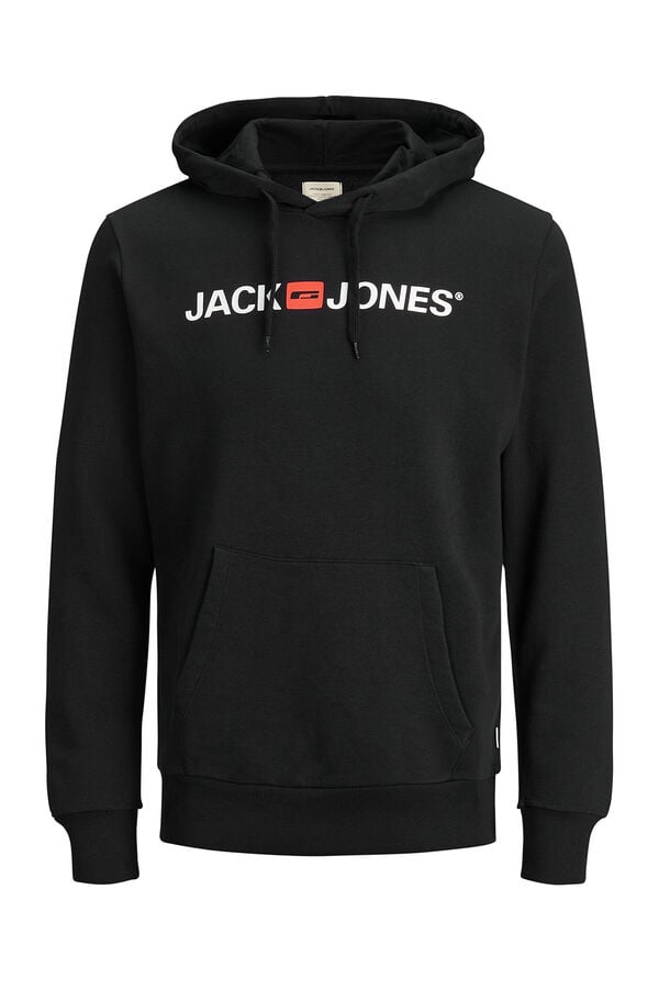 Jack & Jones Sweatshirt logo capuz preto