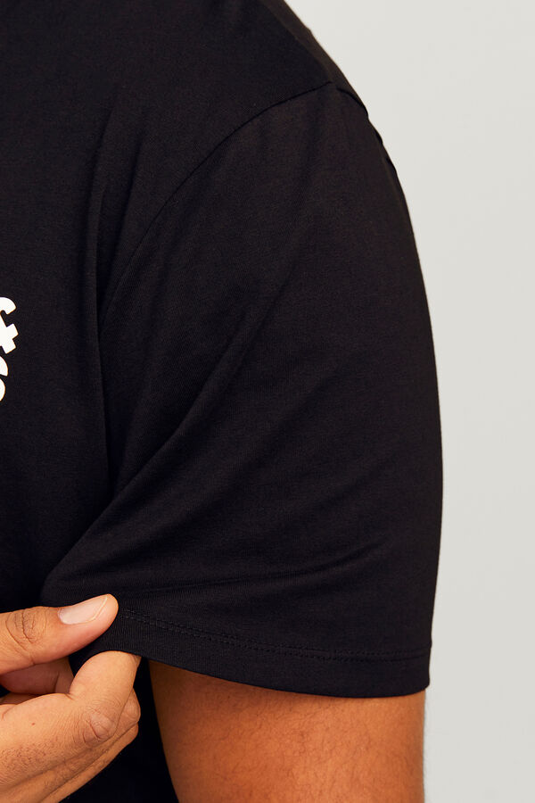 Jack & Jones PLUS T-shirt b&aacute;sica logo cinzento