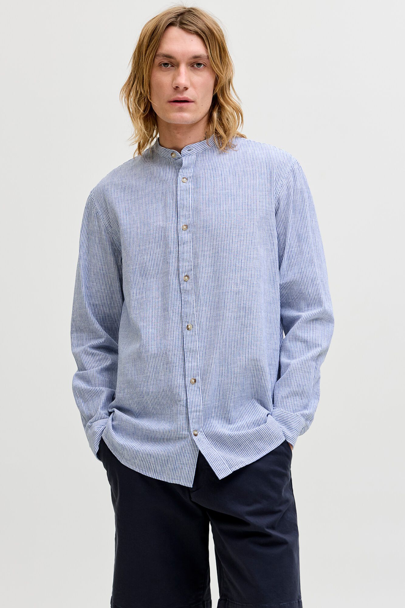 Jack & Jones Camisa regular fit gola mao