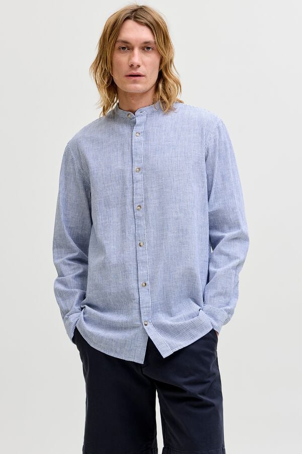 Jack & Jones Camisa regular fit cuello mao azul